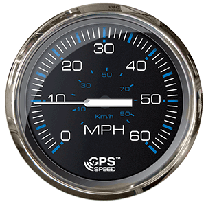 Faria Beede Instruments Faria Chesepeake Black SS 4" Studded Speedometer - 60MPH (GPS) - 33749