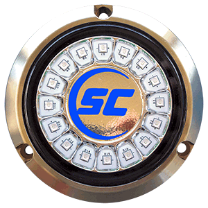 Shadow-Caster LED Lighting Shadow-Caster Ultra Blue Single Color Underwater Light - 16 LEDs - Bronze - SCR-16-UB-BZ-10