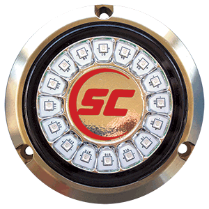 Shadow-Caster LED Lighting Shadow-Caster Cool Red Single Color Underwater Light - 16 LEDs - Bronze - SCR-16-CR-BZ-10