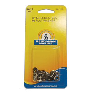 Handi-Man Marine Handi-Man Stainless Steel Flat Washer - #6 - 190