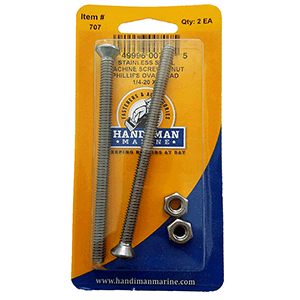 Handi-Man Marine Handi-Man Phillips Machine Oval Screw - 1/4-20 x 4 - 707