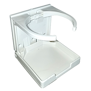 Innovative Lighting Adjustable Fold-Down Cup Holder - No Hardware - White - 7-AFD-PWTANH