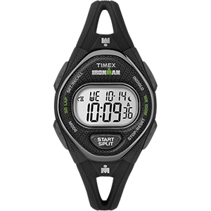 Timex IRONMAN® Sleek 50 Mid-Size Silicone Women's Watch - Black - TW5M10900JV
