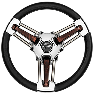 Schmitt & Ongaro Marine Schmitt & Ongaro Burano Wheel - 14" Black Polyrethane - 3/4" Tapered Hub - PU105111-04