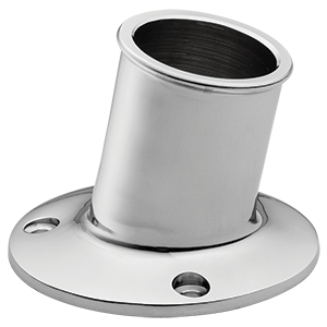 Whitecap Top-Mounted Flag Pole Socket - CP/Brass - 1-1/4" ID - S-5003