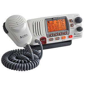 Cobra Electronics Cobra MR F77W Fixed Mount Class D VHF Radio - 25W - White - MR F77W GPS