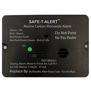 Safe-T-Alert 62 Series Carbon Monoxide Alarm w/Relay - 12V - 62-542-R-Marine - Flush Mount - Black