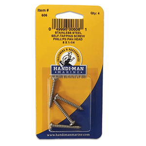 Handi-Man Marine Handi-Man Stainless Steel Phillips Self Tapping Pan Screw - 8 x 1-1/4 - 606