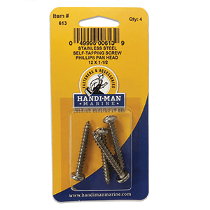 Handi-Man Marine Handi-Man Stainless Steel Phillips Self Tapping Pan Screw - 12 x 1-1/2 - 613