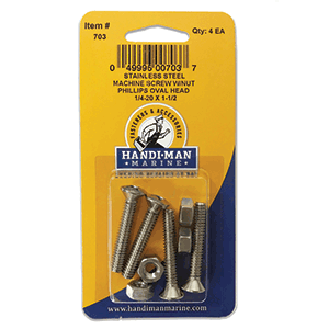 Handi-Man Marine Handi-Man Stainless Steel Phillips Machine Oval Screw 1/4-20 x 1-1/2 - 703