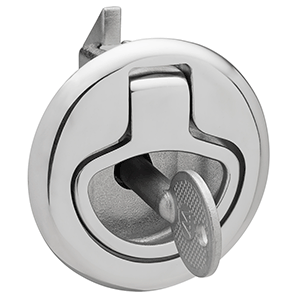 Whitecap Slam Latch Stainless Steel Locking Ring Pull - 6136C