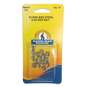 Handi-Man Marine Handi-Man Stainless Steel Hex Nut #6-32 - 314