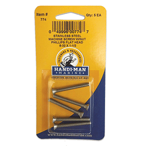 Handi-Man Marine Handi-Man Phillips Machine Flat Screw - 8-32 x 1-1/2 - 774