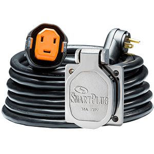 SmartPlug 30 Amp RV Kit 30' Dual Configuration Cordset - Black (SPX X Park Power) & Stainless Steel Inlet - C30303BM30NT