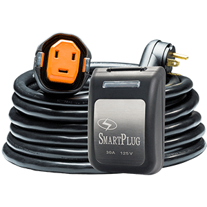 SmartPlug 30 Amp RV Kit 30' Dual Configuration Cordset - Black (SPS X Park Power) & Non Metallic Inlet - Black - C30303BM30PB