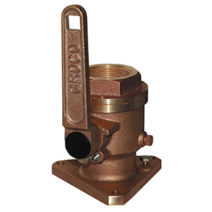 GROCO 1-1/2" Bronze Flanged Full Flow Seacock - BV-1500