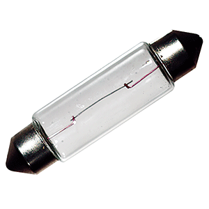 Ancor Bulb - Festoon - 12V, .74A, 10W, 6CP, 2-Pieces - 522122