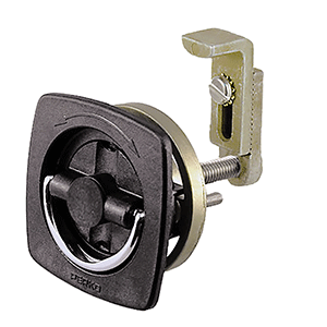 Perko Flush Latch - Non-Locking - 2.5" x 2.5" w/Offset Adjustable Cam Bar - 0932DP2BLK