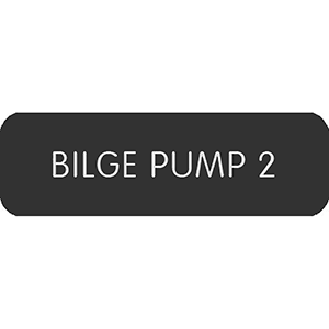 Blue Sea Systems Blue Sea Large Format Label - "Bilge Pump 2" - 8063-0062