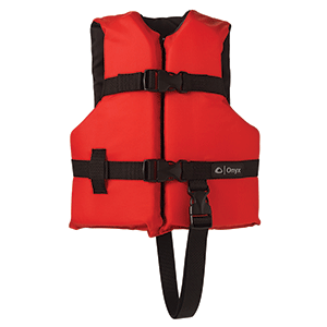 Onyx Outdoor Onyx Nylon General Purpose Life Jacket - Child 30-50lbs - Red - 103000-100-001-12