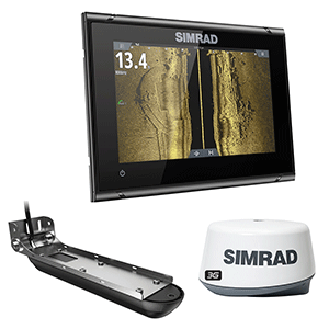 Simrad GO7 XSR w/Active Imaging 3-in-1 Transom Mount Transducer, 3G Radar & US/Canada Nav+ Chart - 000-14869-001