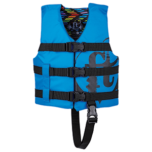 Full Throttle Child Nylon Life Vest - 30-50lbs - Blue - 112200-500-001-19