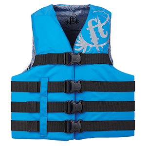 Full Throttle Teen Nylon Life Vest - 90lbs and Over - Blue - 112200-500-010-19