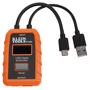 Klein Tools USB Digital Meter - USB-A & USB-C - ET920