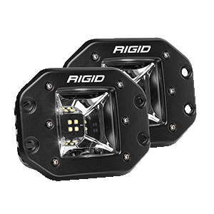 Rigid Industries RIGID Industries Radiance Scene Lights - Flush Mount Pair - Black w/White LED Backlight - 68210
