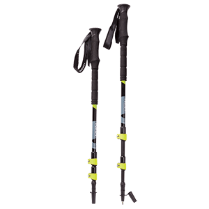 YUKON Pro Trekking Poles - Gray/Black/Neon Green - 83-0150