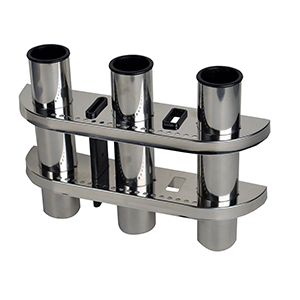 C.E. Smith Triple Rod Holder 304 Stainless Steel - 53625A
