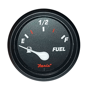Faria Beede Instruments Faria 2" Fuel Level Gauge Metric Professional Red - GP7283