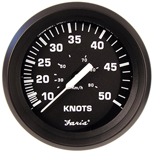 Faria Beede Instruments Faria 4" Speedometer Euro 50 Knot Mechanical - F32811