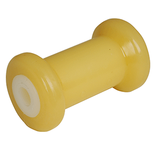 C.E. Smith Spool Roller 5" - 5/8" ID - Gold TPR w/Bushing White Solid - 29712