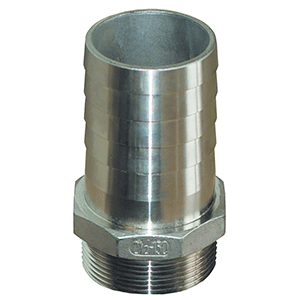 GROCO 3/4" NPT x 3/4" ID Stainless Steel Pipe to Hose Straight Fitting - PTH-750-S