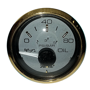 Faria Beede Instruments Faria 2" Oil Pressure Gauge (80 PSI) - Signature Gold - 14502