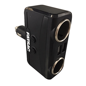 FATSAC Dual Socket 12/24V w/Dual USB Ports - S1005