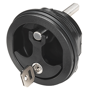 Whitecap Compression Handle Black Nylon Locking - 1/4 Turn - 8726BC