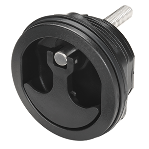Whitecap Compression Handle Black Nylon Non-Locking - 1/4 Turn - 8730BC