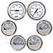 Faria Chesapeake White w/Stainless Steel Bezel Boxed Set of 6 - Speed, Tach, Fuel Level, Voltmeter, Water Temperature & Oil PSI - Inboard Motors