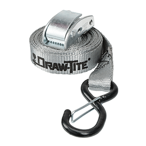 Draw-Tite Cambuckle Tie Down w/Hooks 1" x 10' - Grey Web - 94247DT