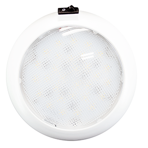 Innovative Lighting 5.5" Round Some Light - White/Red LED w/Switch - White Housing - 064-5140-7