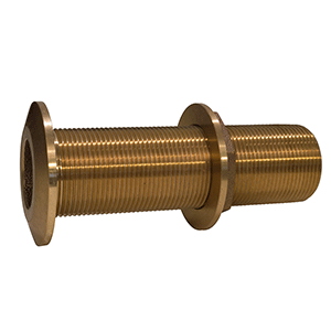 GROCO 1-1/4" Bronze Extra Long Thru-Hull Fitting w/Nut - THXL-1250-W