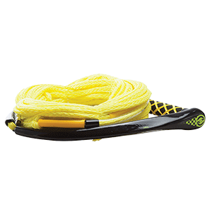 Hyperlite Apex PE EVA Handle - 65' Wakeboard Rope - Yellow - 4 Sections - 15" Handle - 87000126