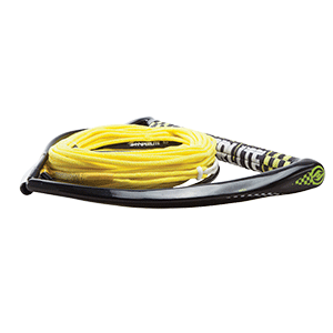 Hyperlite 75' Rope w/Chamois Handle Fuse Mainline Combo - Yellow - 5 Section - 15" Handle - 87000111