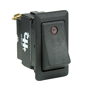 Cole Hersee Sealed Rocker Switch w/Small Round Pilot Lights SPST On-Off 3 Screw - 56327-01-BP