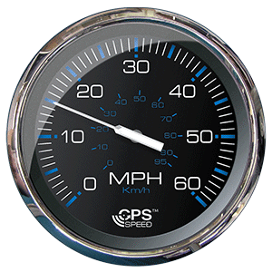 Faria Beede Instruments Faria 5" Speedometer (60 MPH) GPS (Studded) Chesapeake Black w/Stainless Steel - 33761
