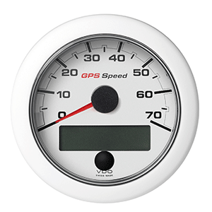 VDO 3-3/8" (85mm) OceanLink GPS Speedometer 0-70 - White Dial & Bezel - A2C1352090001