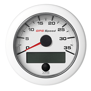 VDO 3-3/8" (85mm) OceanLink GPS Speedometer 0-35 - White Dial & Bezel - A2C1352080001