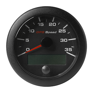 VDO 3-3/8" (85mm) OceanLink GPS Speedometer 0-35 - Black Dial & Bezel - A2C1351980001